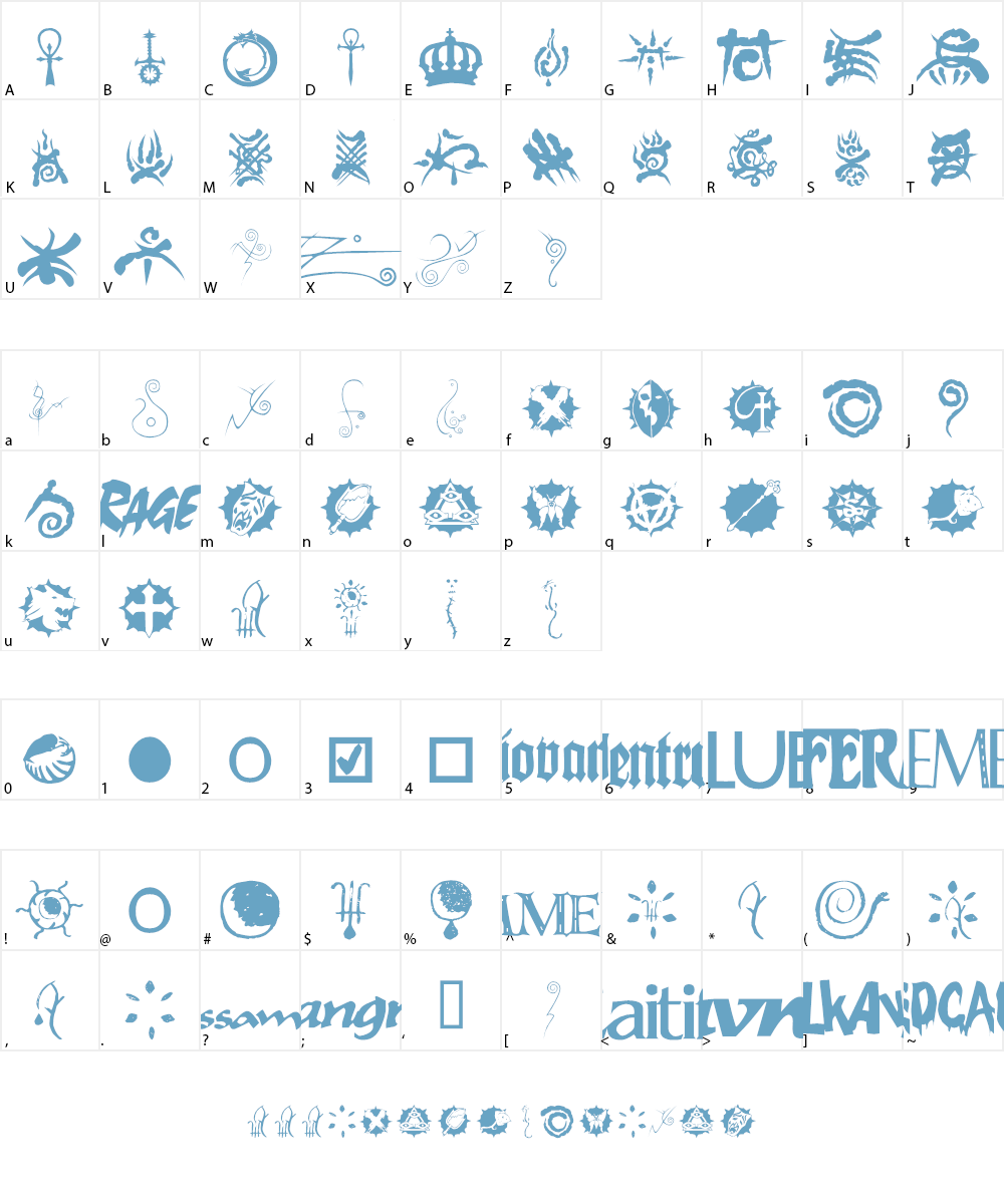 WoD2 Font Character