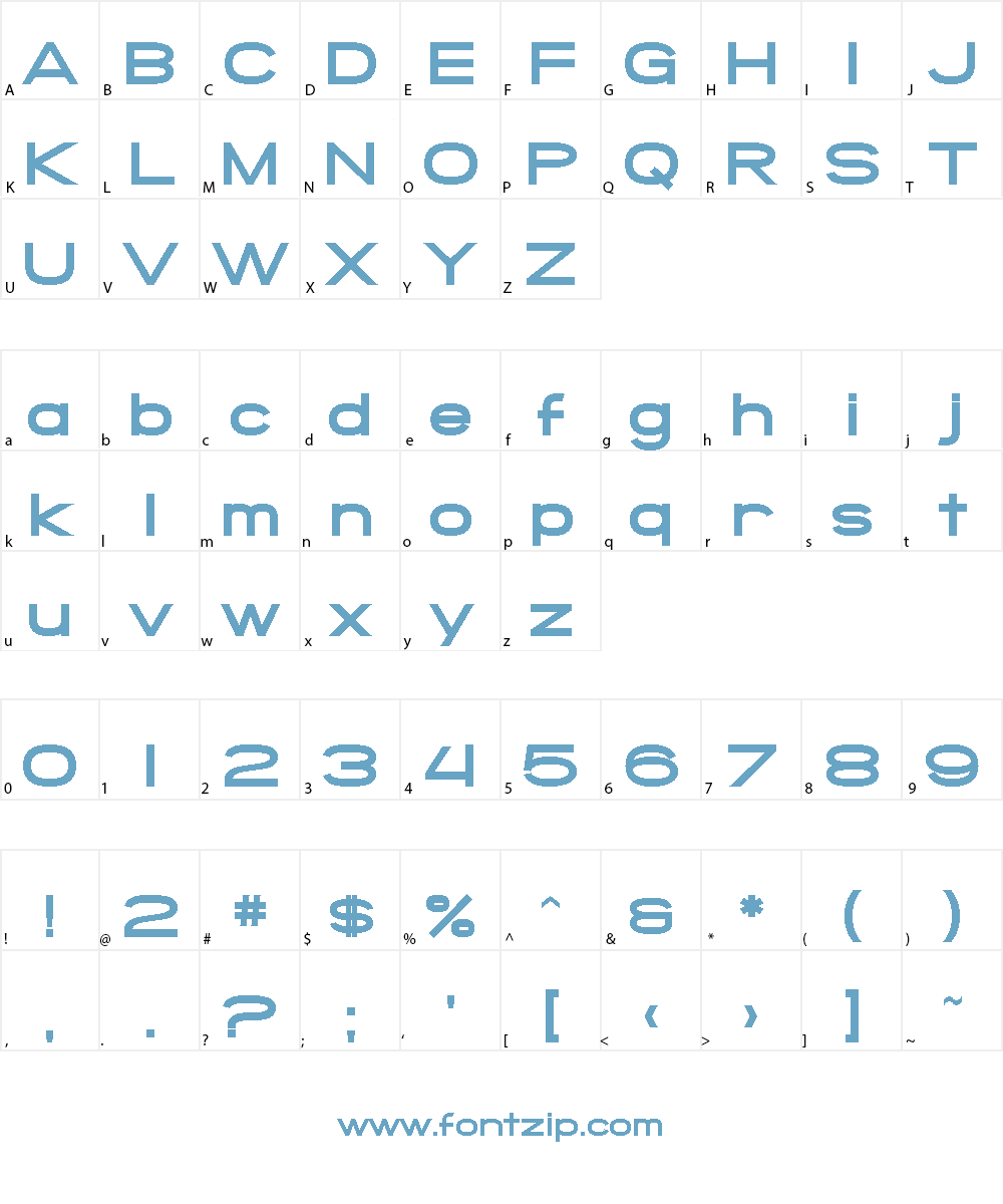SF Grandezza Font Character