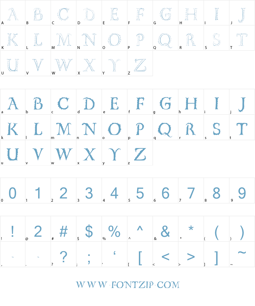 FloRaTialen Font Character