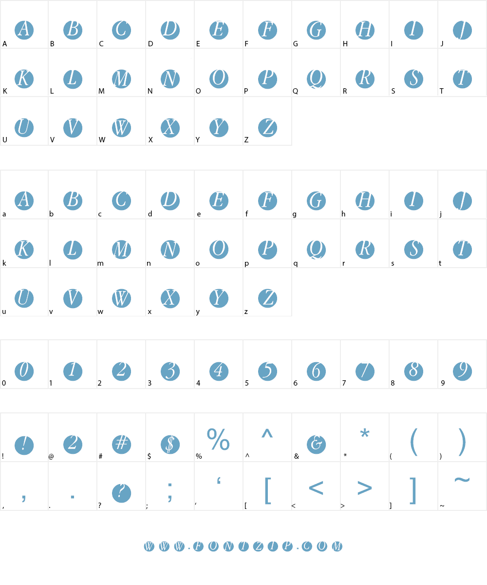 GaraNitials Font Character
