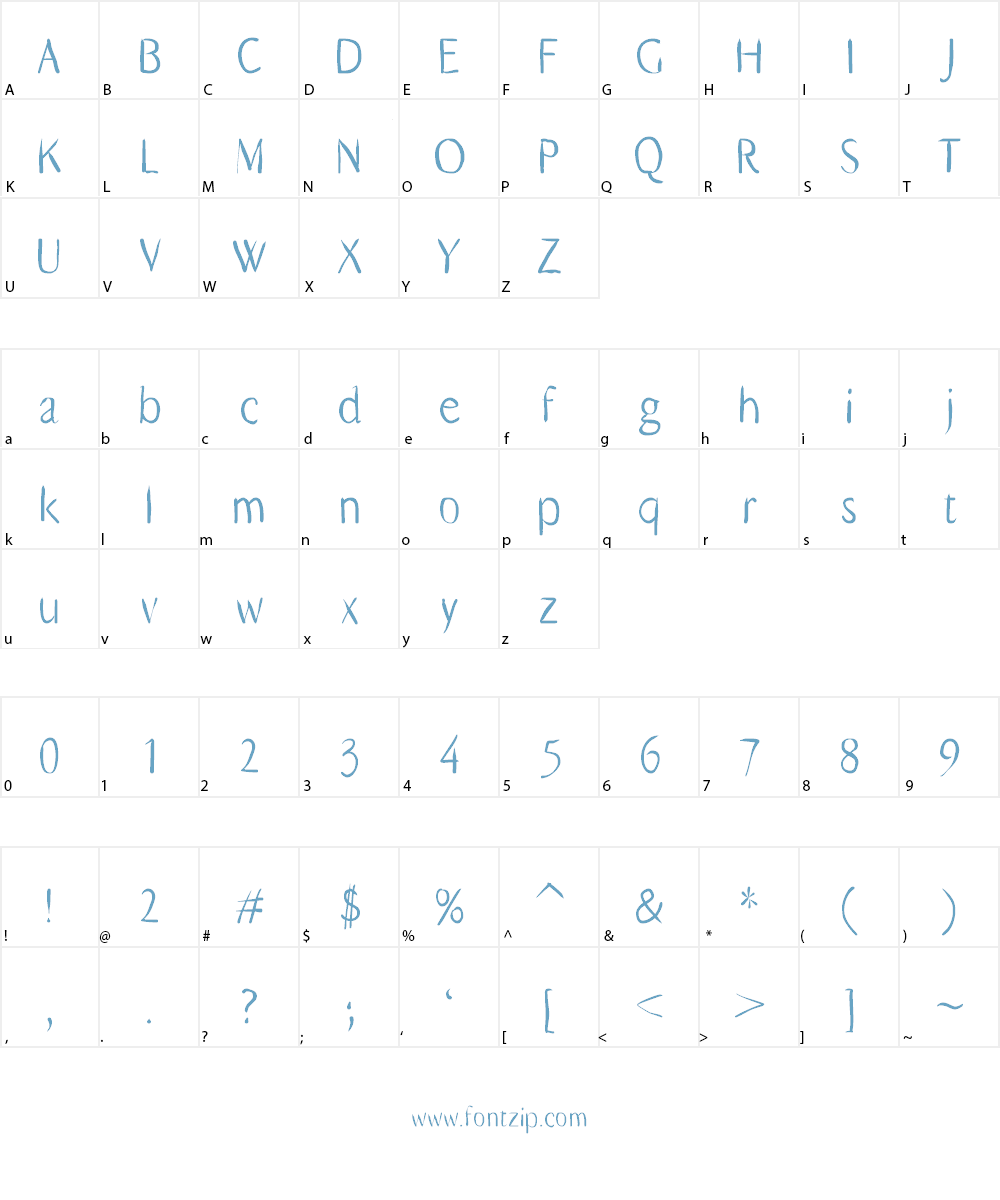 GaraSans Font Character