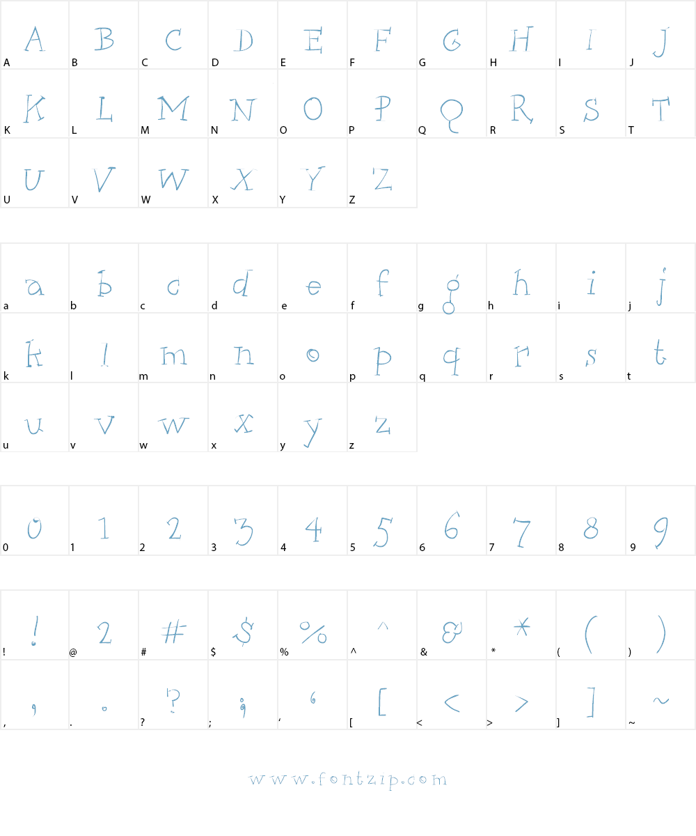 Kleins Dancing Slapzerif Font Character