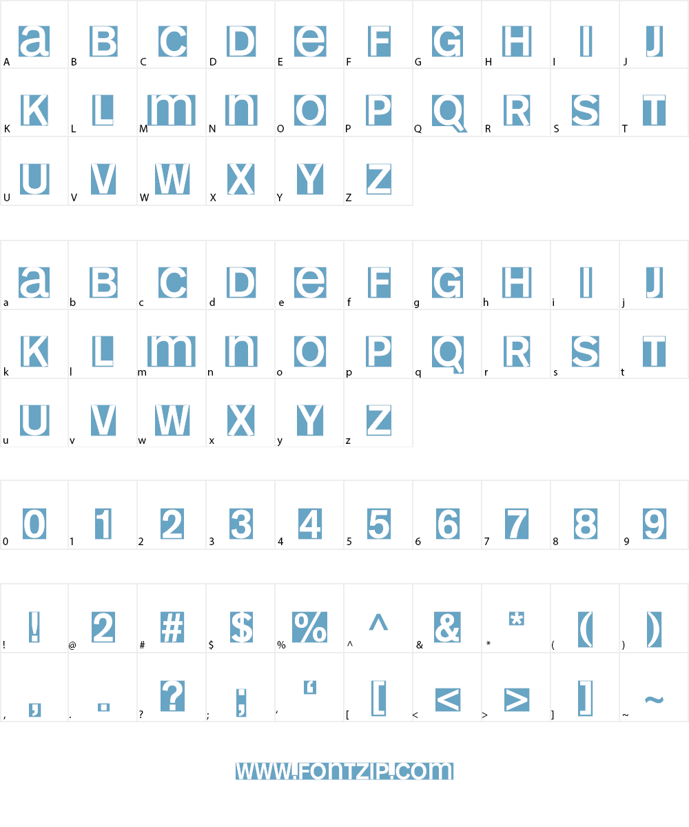 Mono Alphabet Font Character