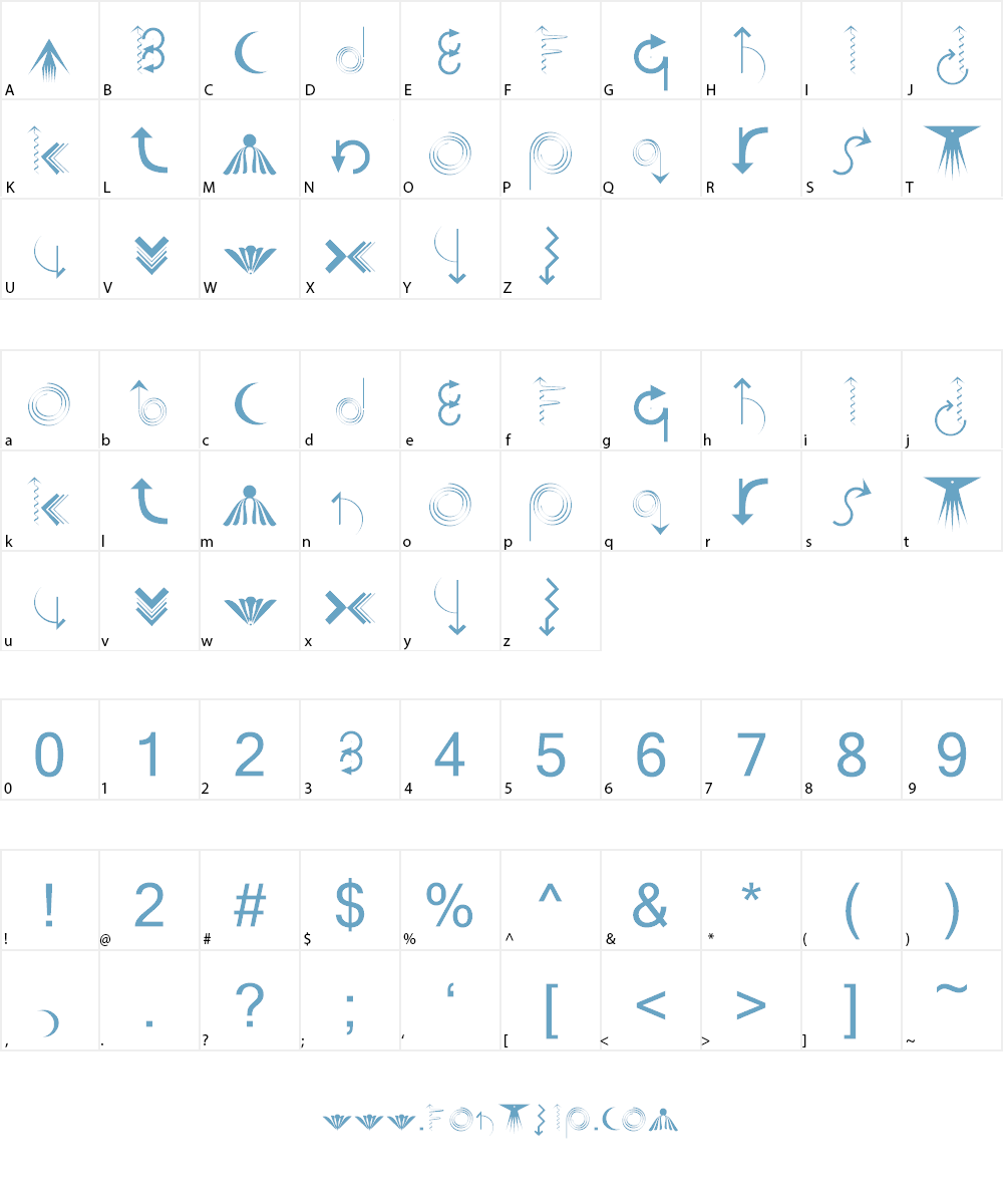 Pointout Font Character