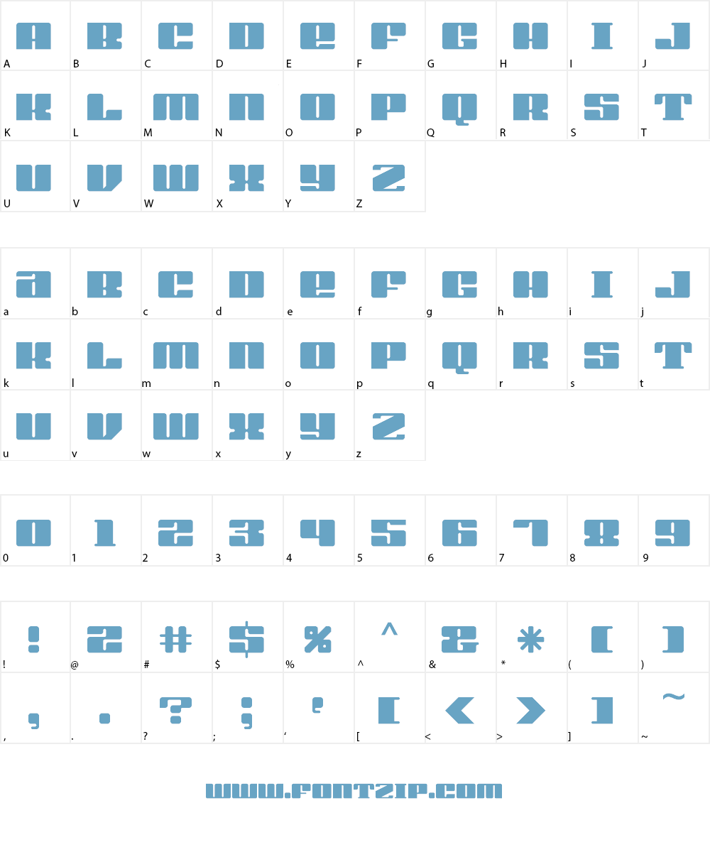 rof top simple Font Character