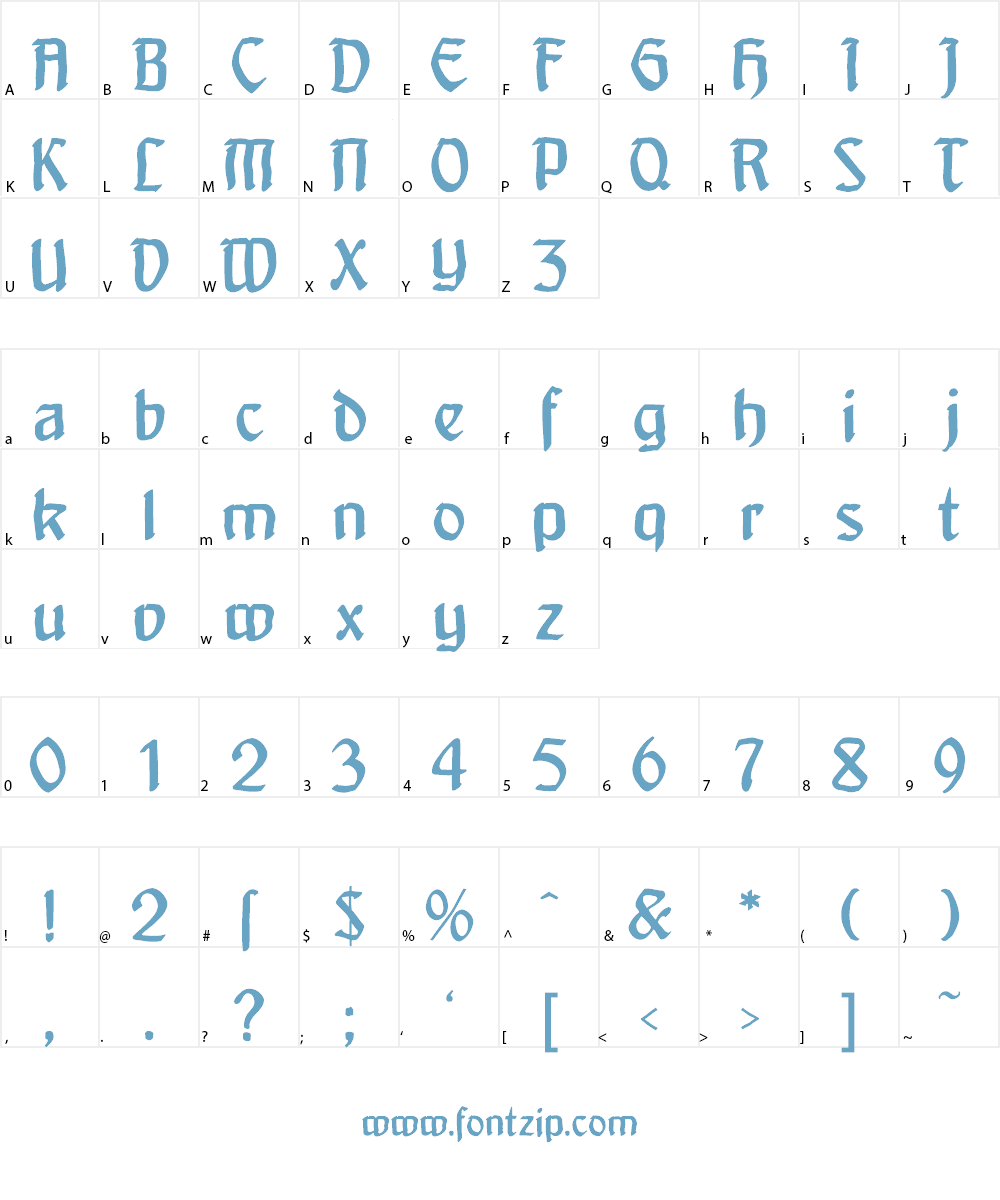 Art Noveau Decadente Font Character