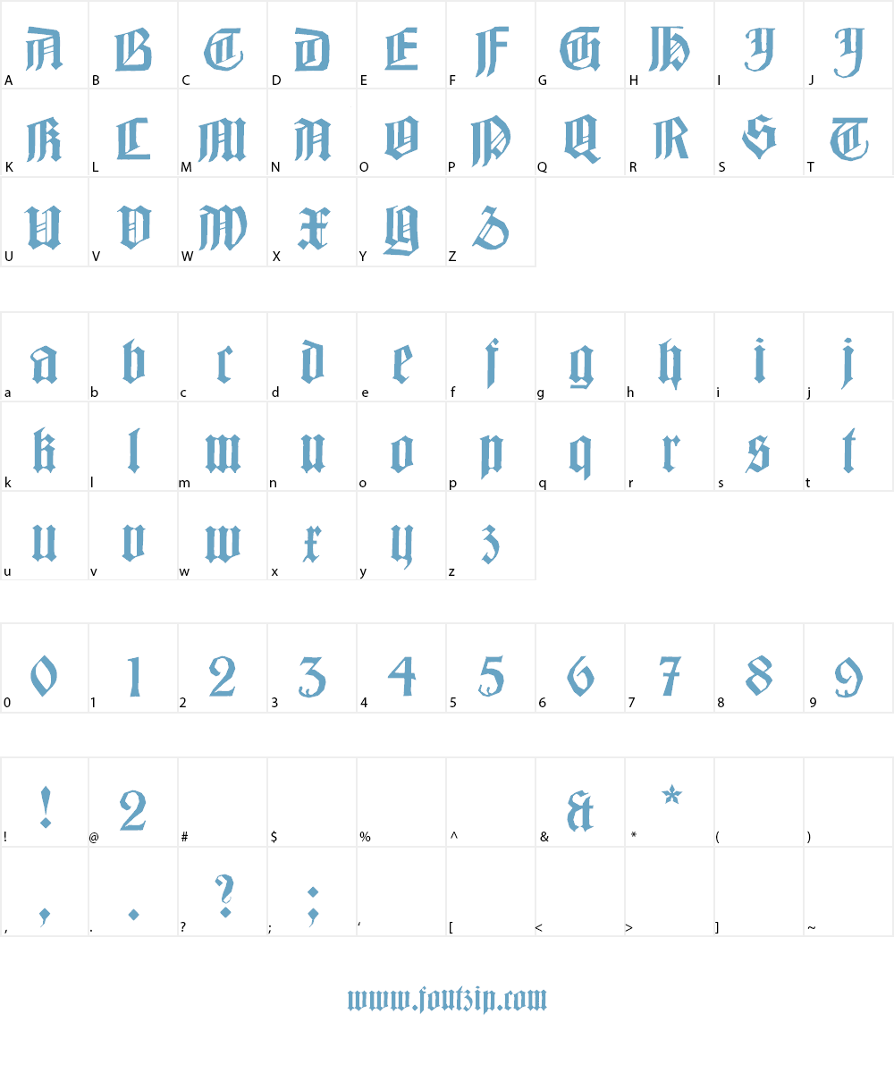 Barlosius Edged Font Character