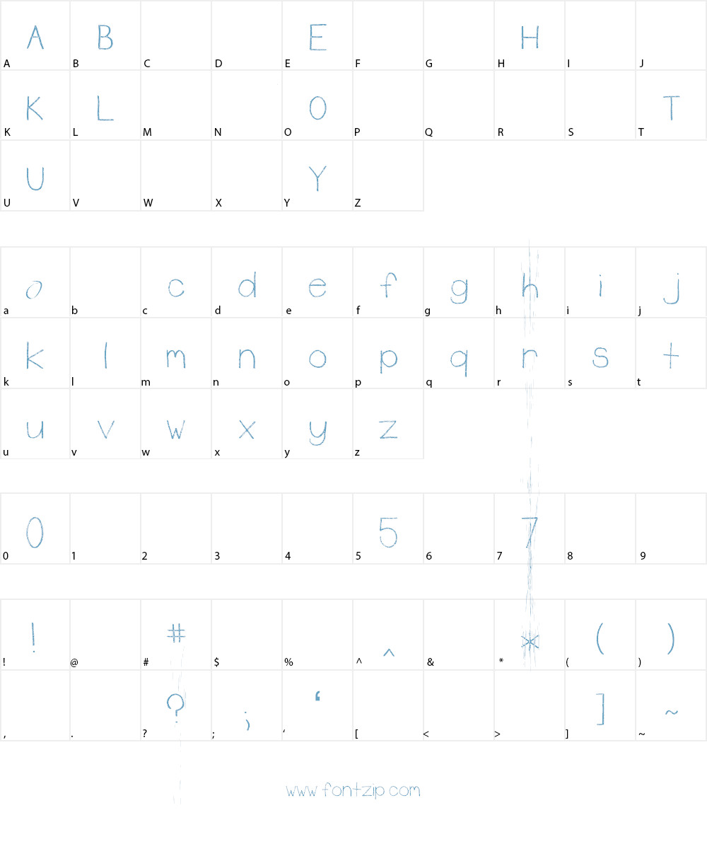 Rudiment Font Character