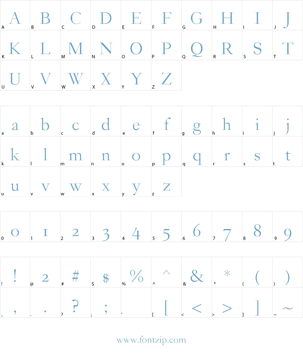 Garogier Font Character