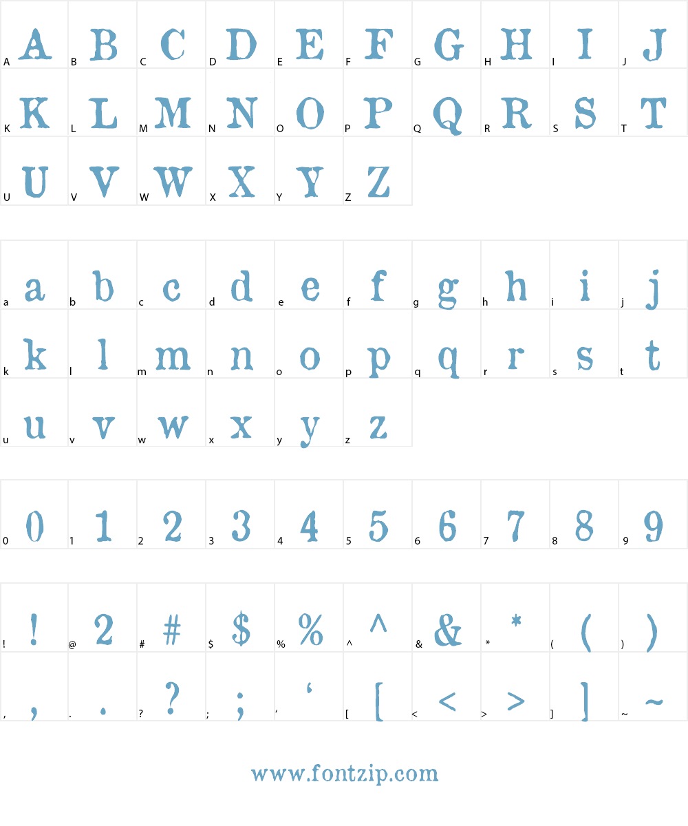 Old Newspaper Types Font Character