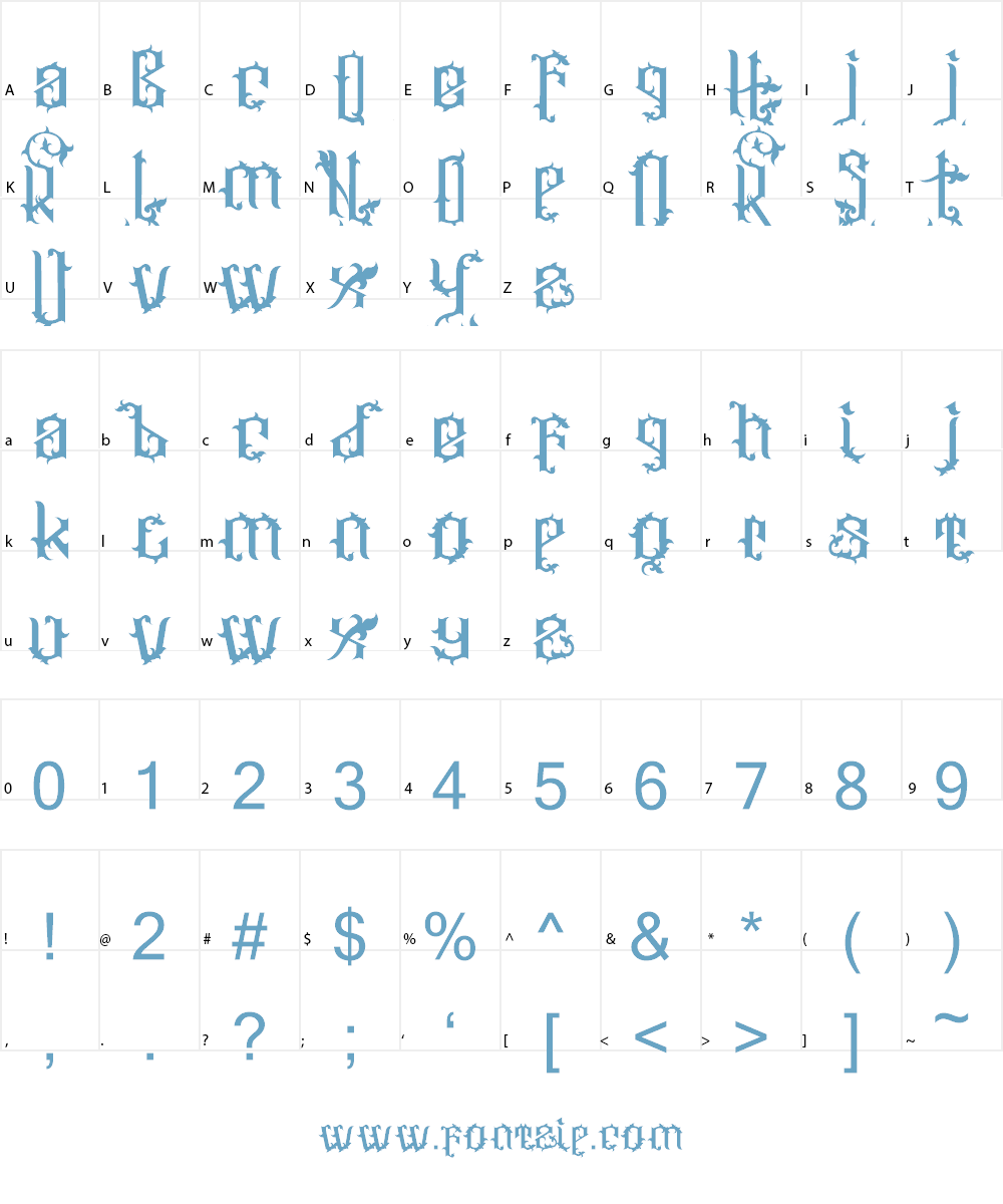 Ornatix Font Character