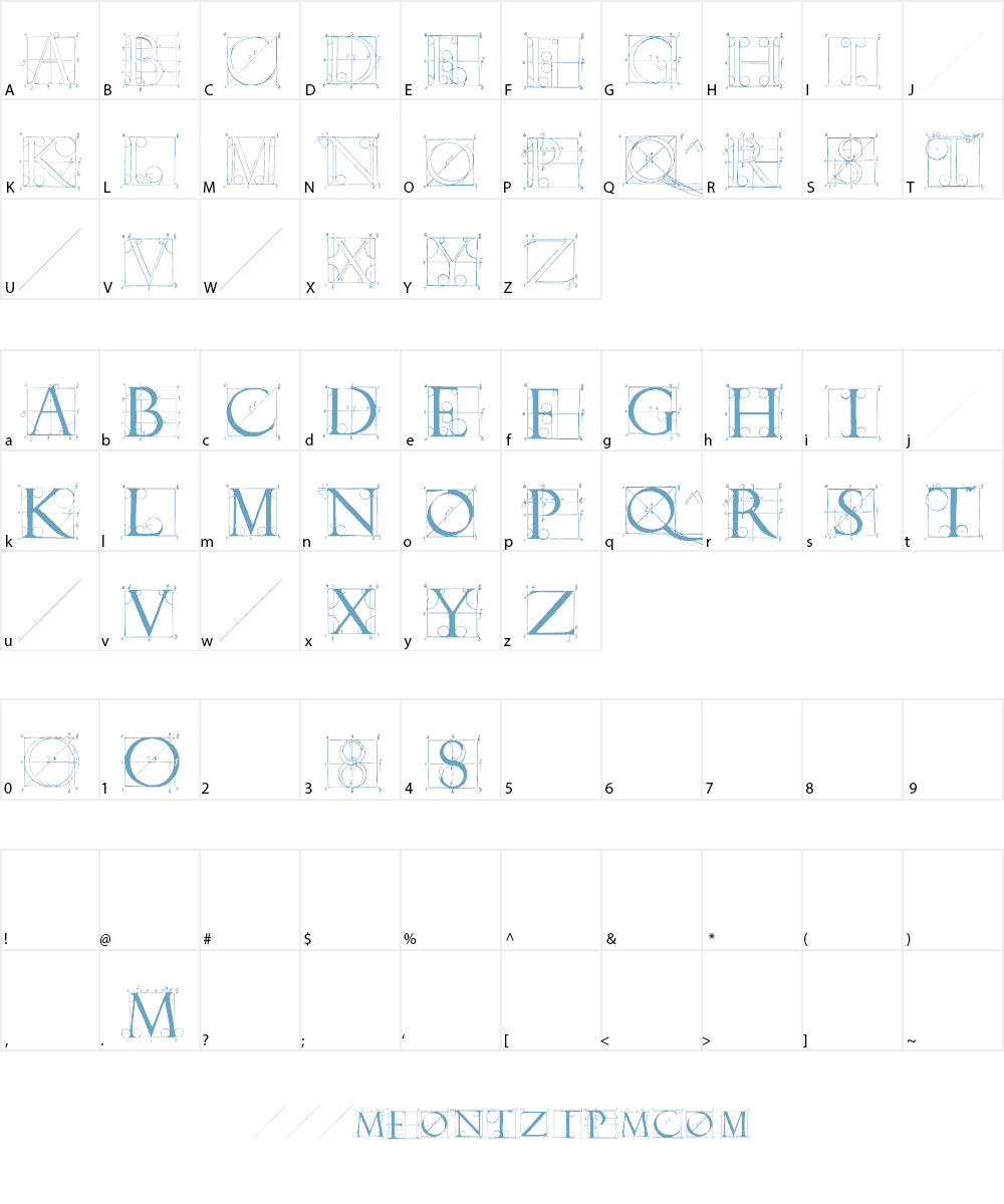 Sketches By Duerer Font Character