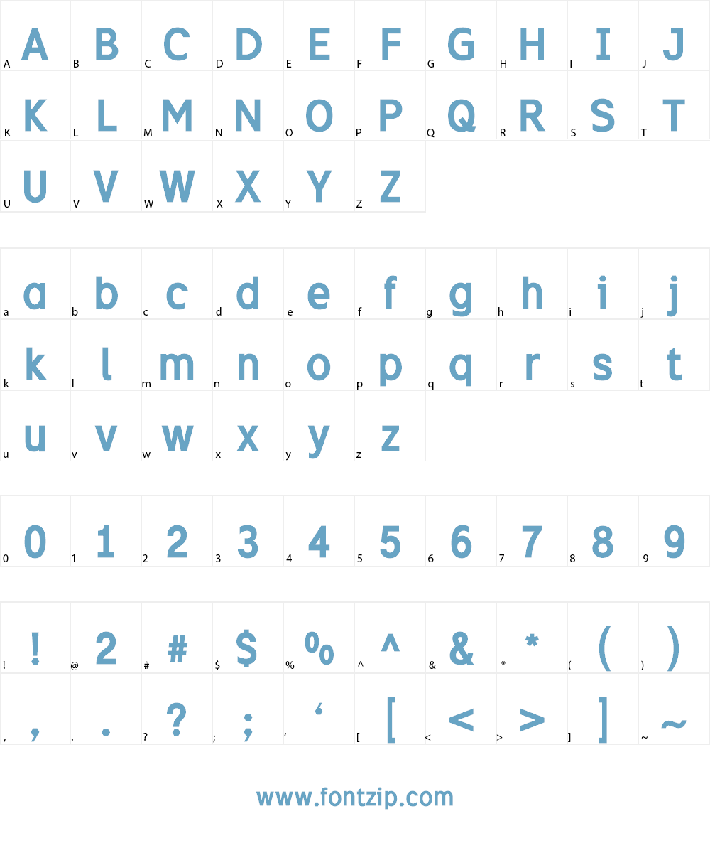 Excite Font Character