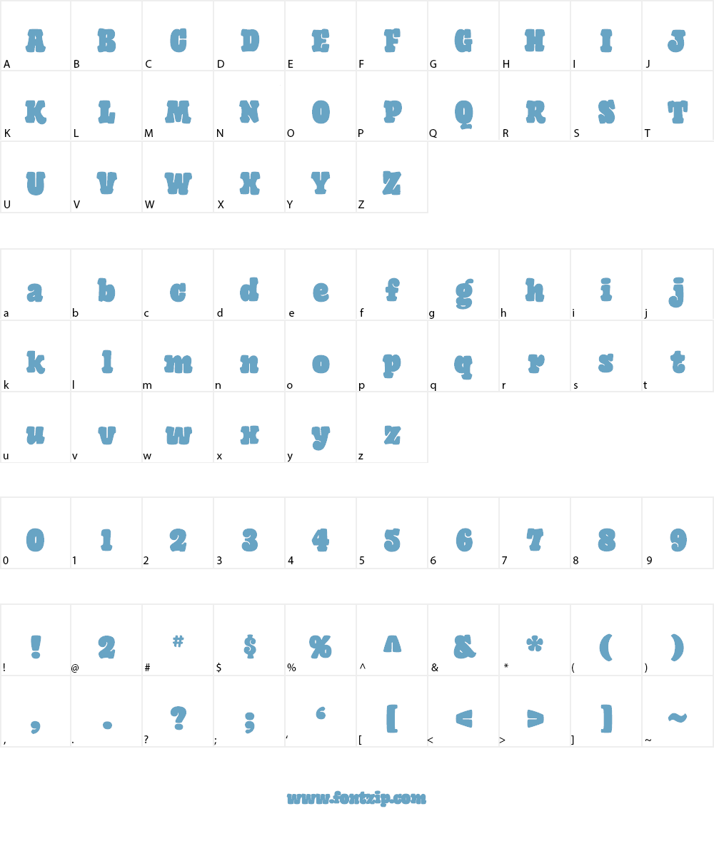 Giant Head Font Character