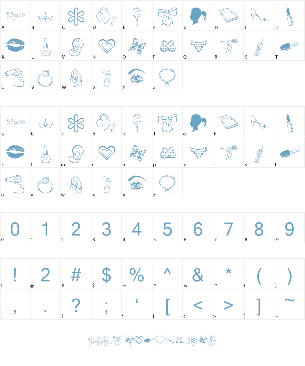 Princess 2 Font Character