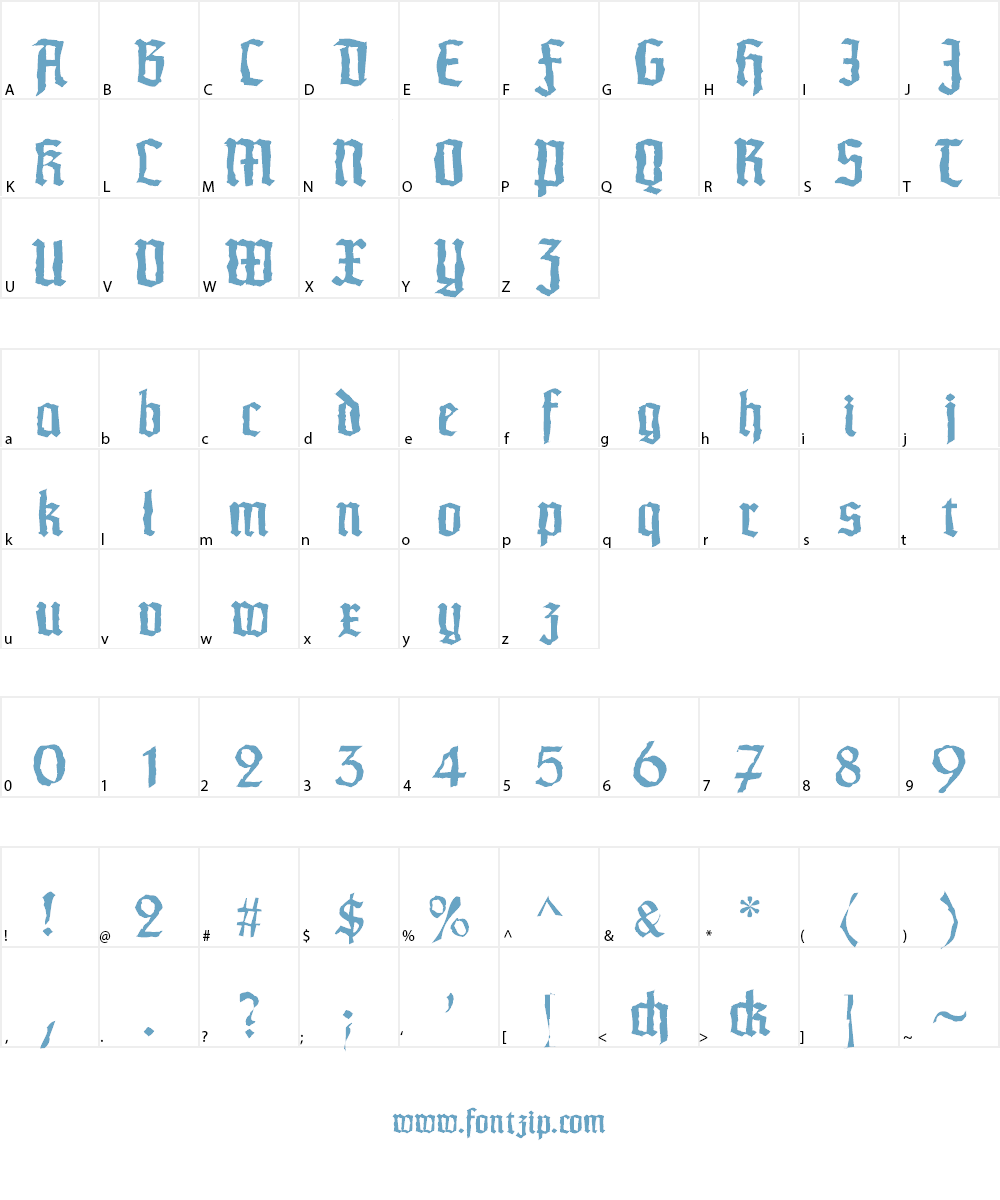 Schaftstiefel Kaputt Font Character