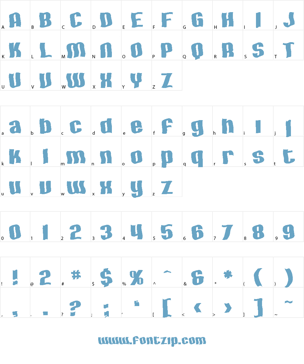 SF Hallucination Font Character