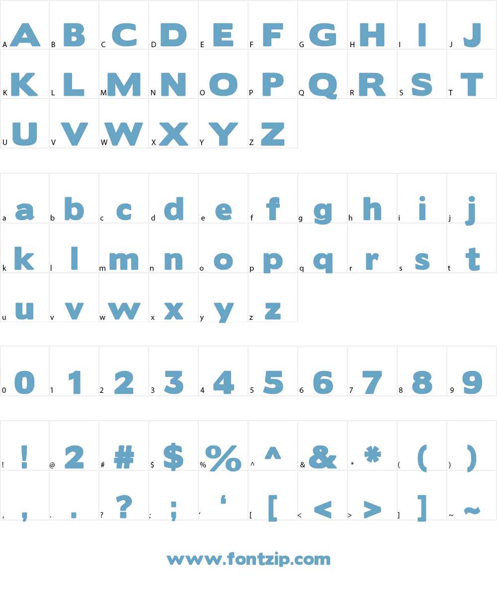 Boris Black Bloxx Font Character