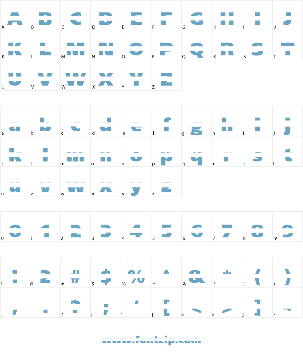 Black Gap Sans Font Character