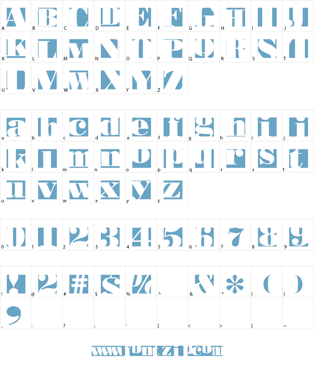 Bodoblack Squares Font Character