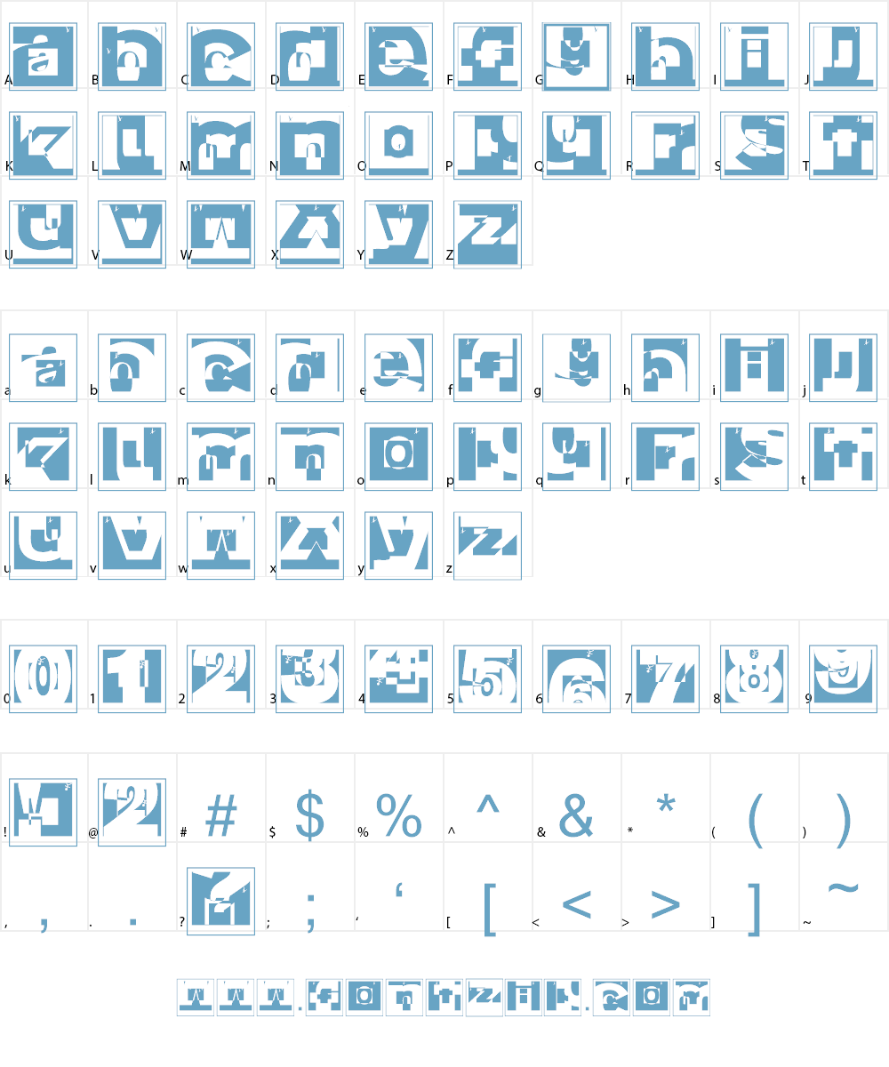 Broken Sans Font Character