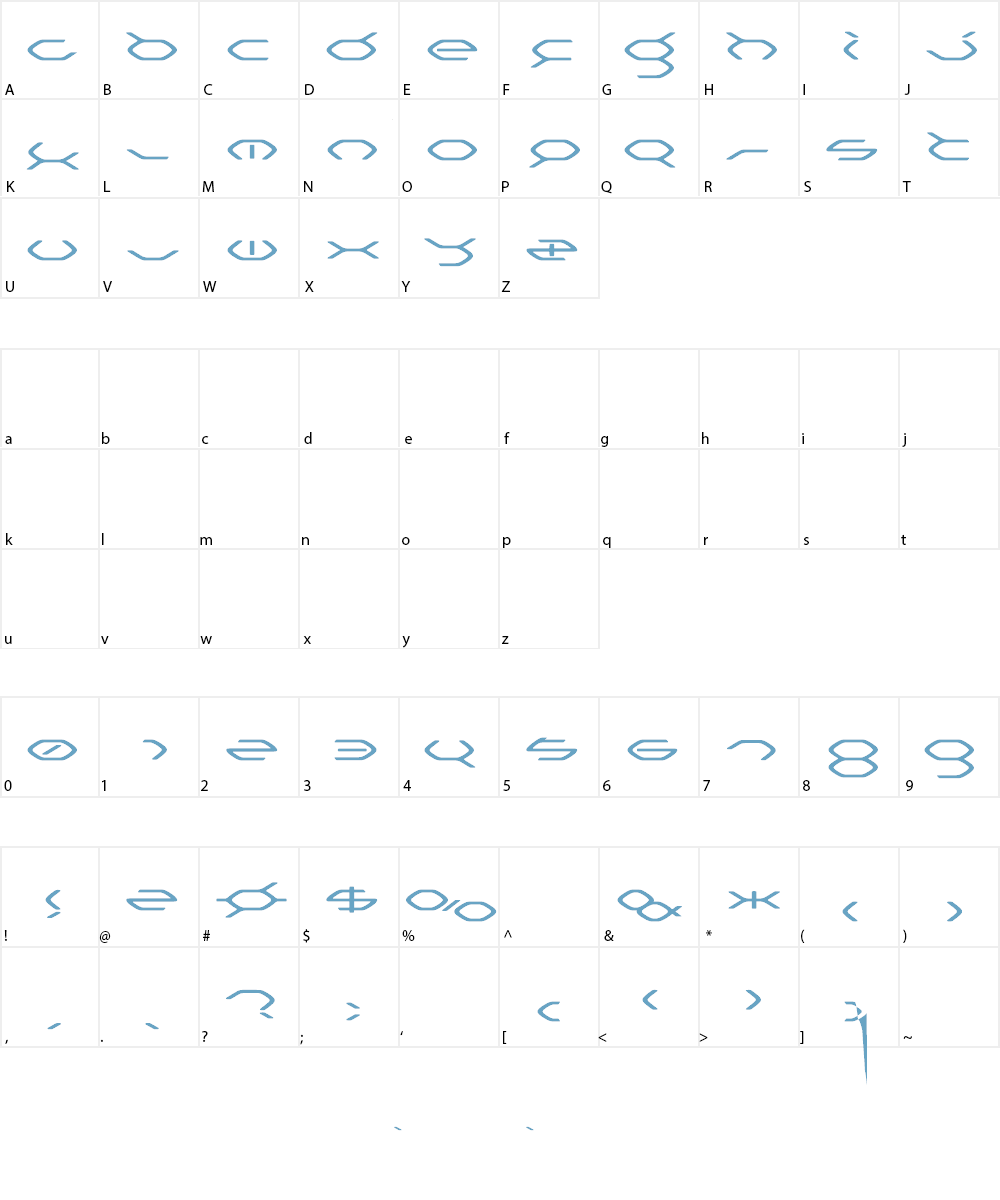 energear Font Character