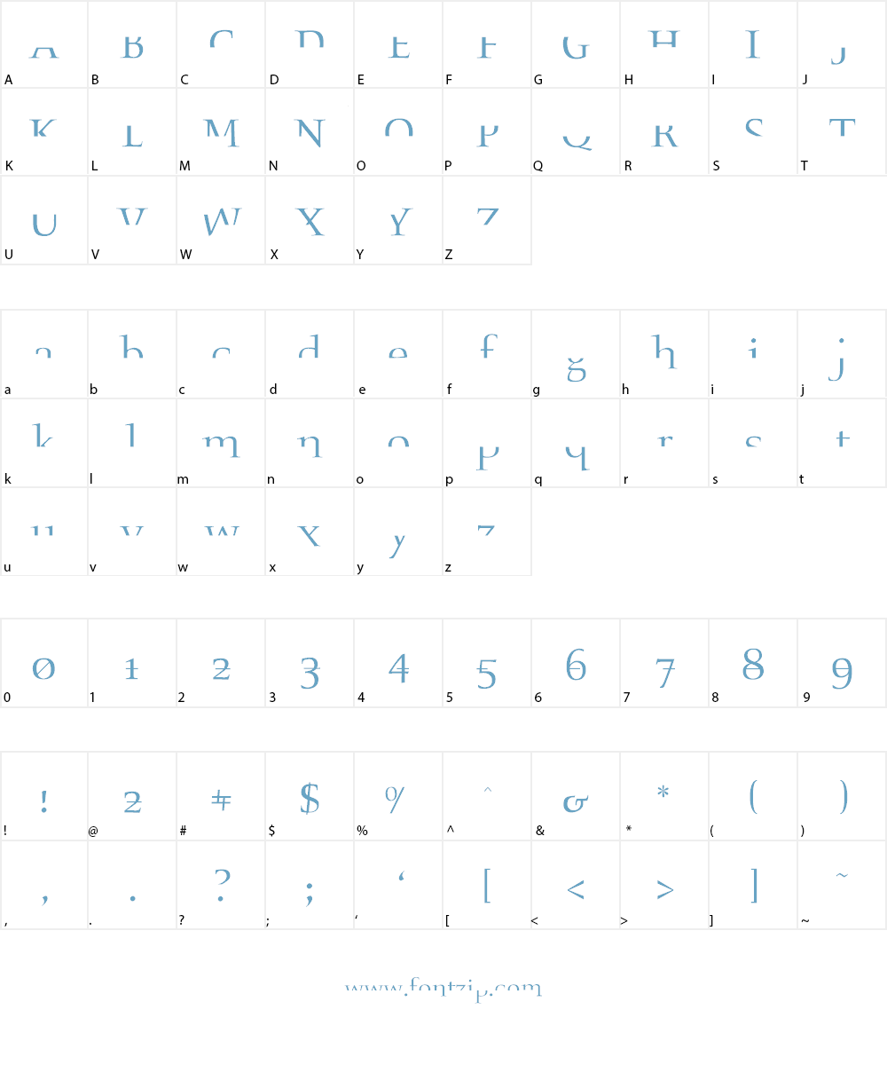 Fragmenta Font Character