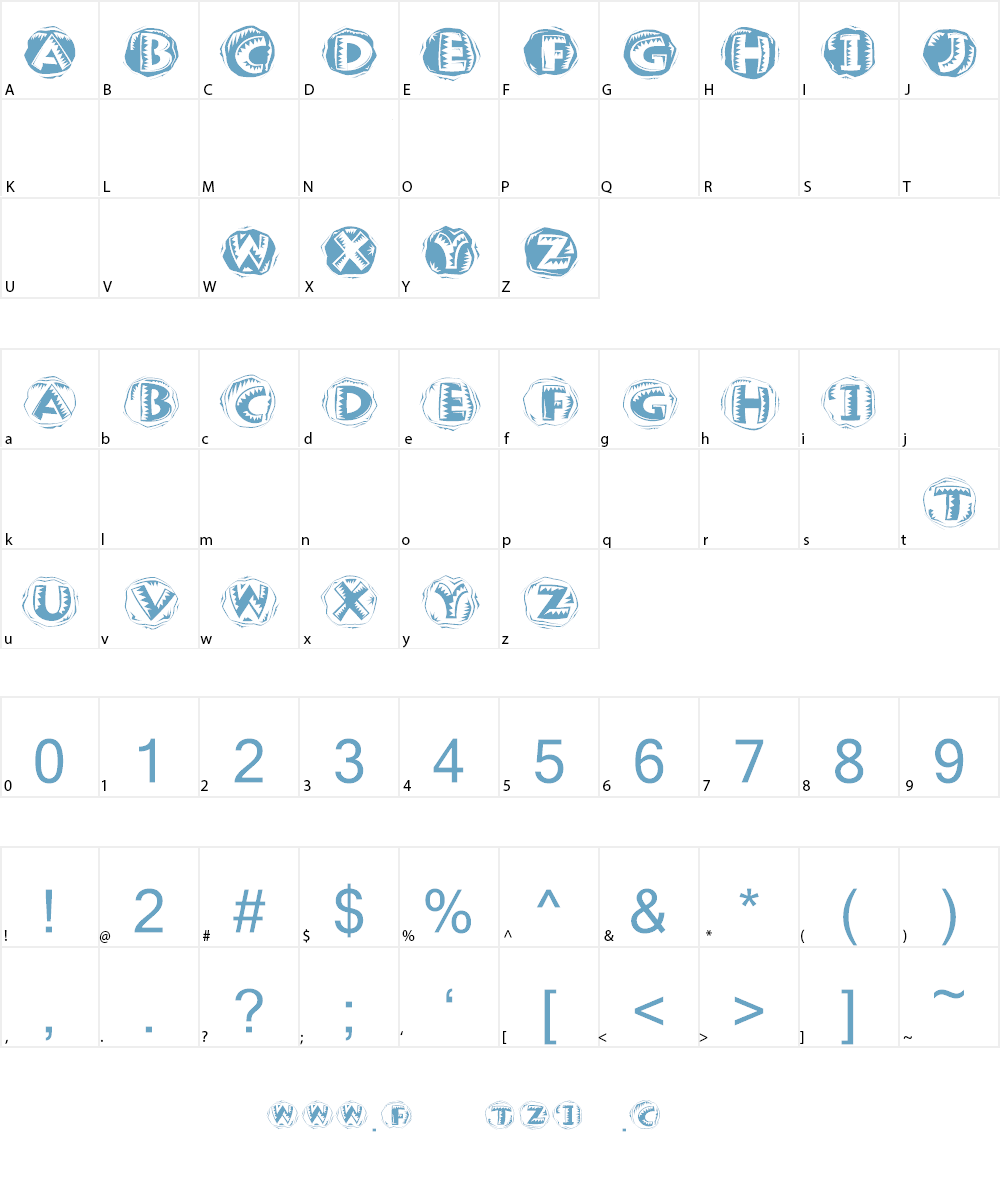 Jambo Round Font Character