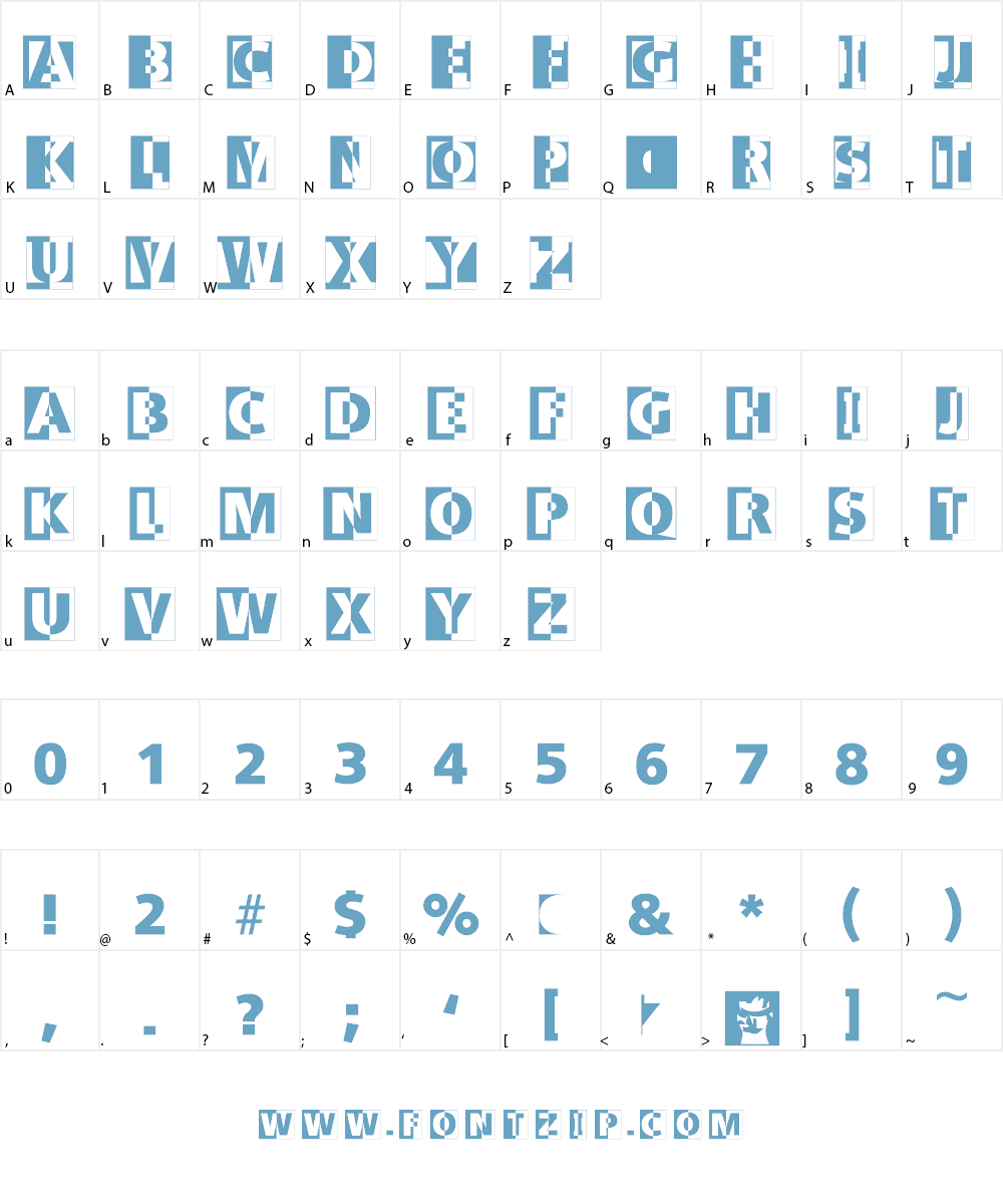 Logo Half n Half Font Character