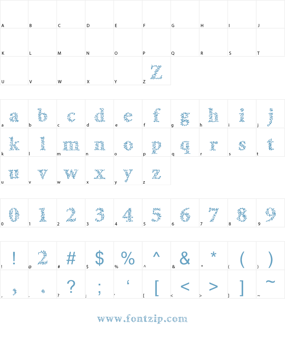 A Morris Line Font Character