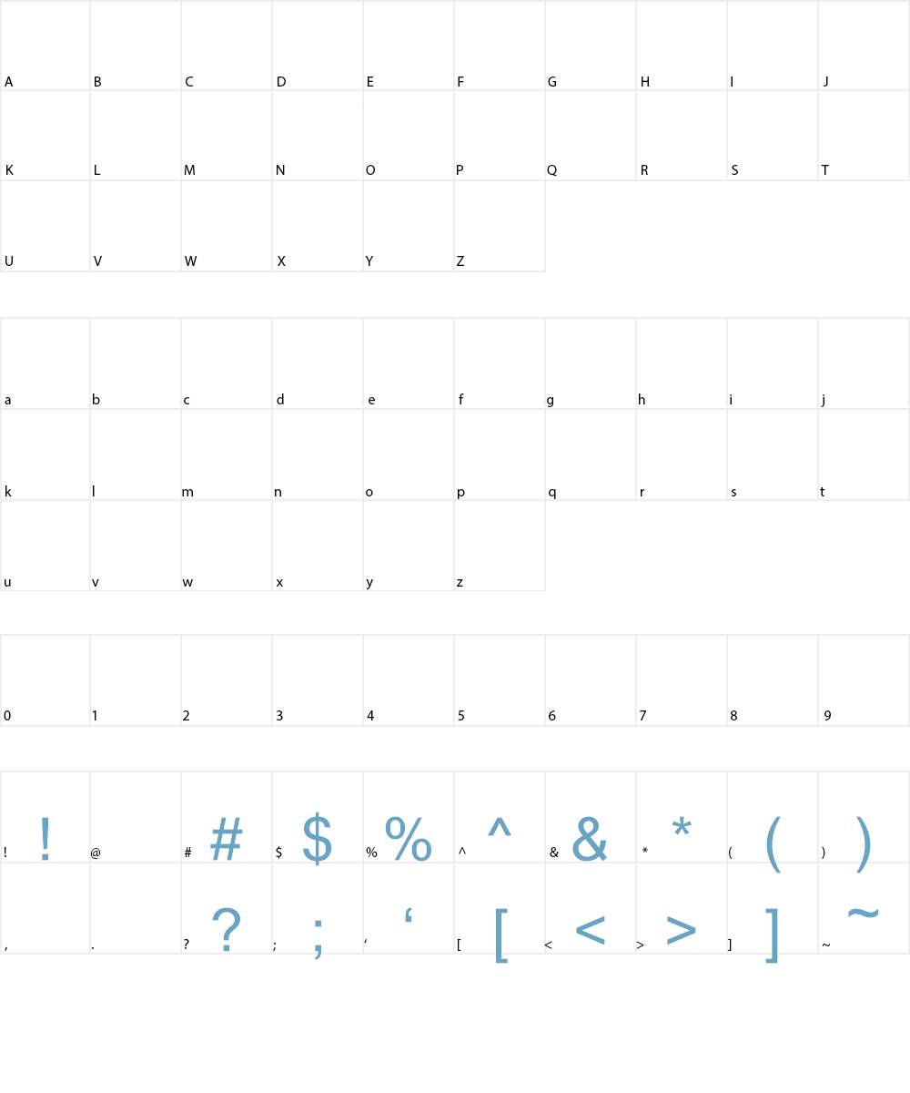 joeHand 3 Font Character