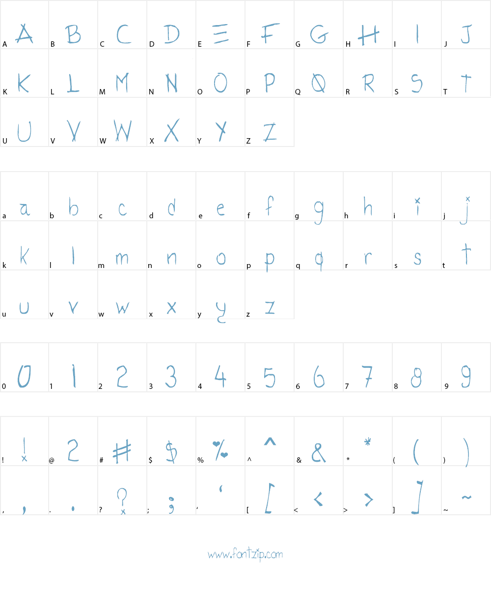 Tatida! Font Character