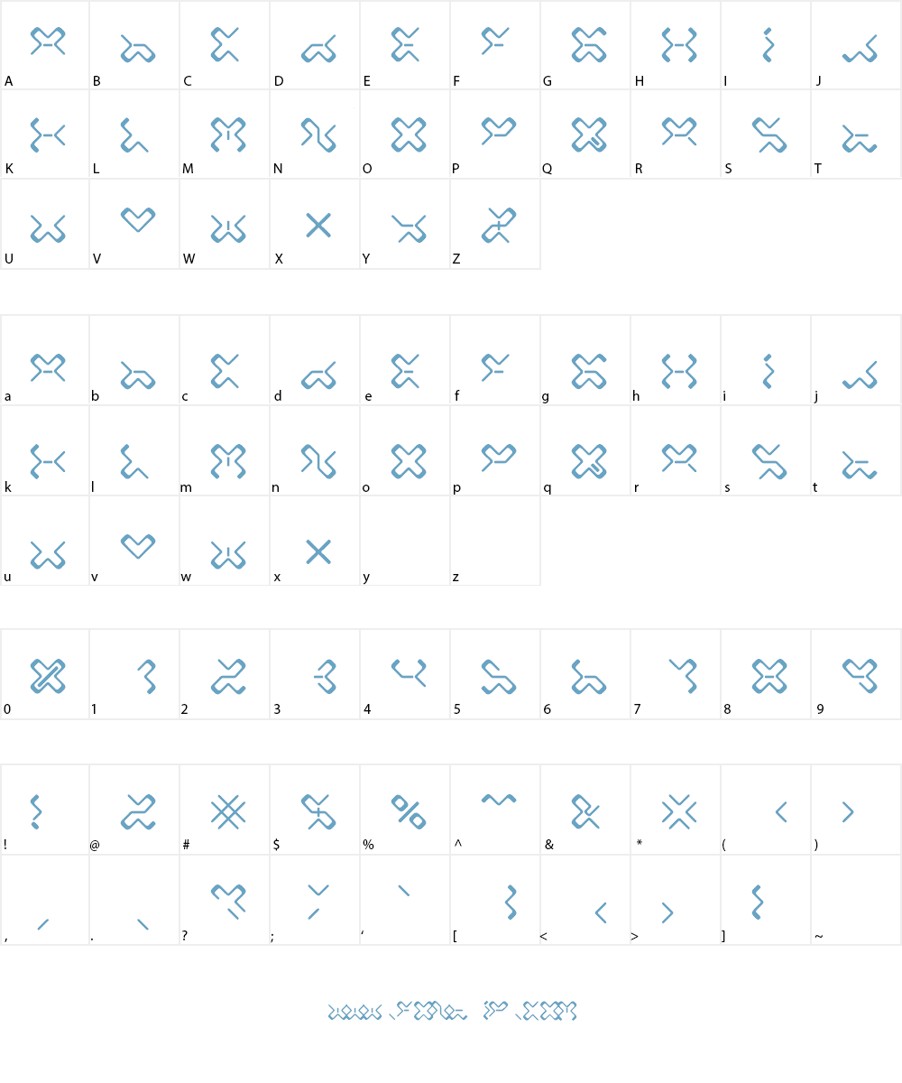 Xbywire Font Character