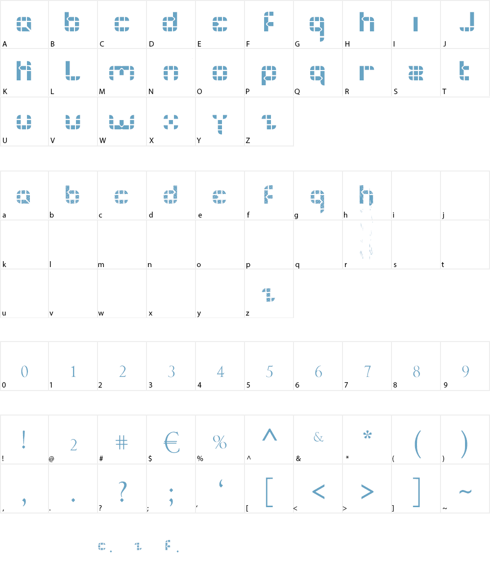 BUIS Font Character