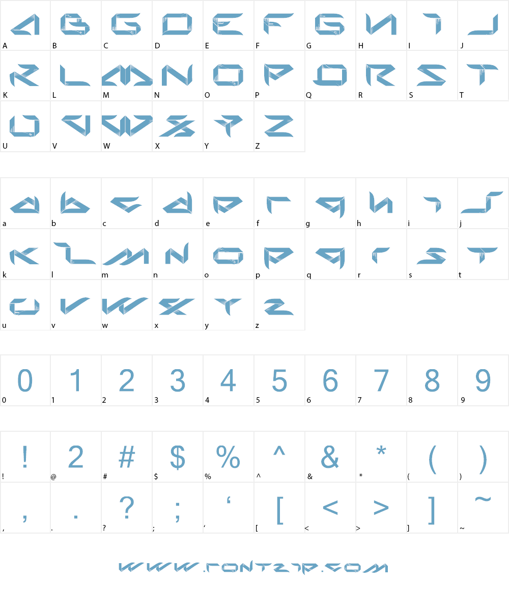 bladeline Font Character