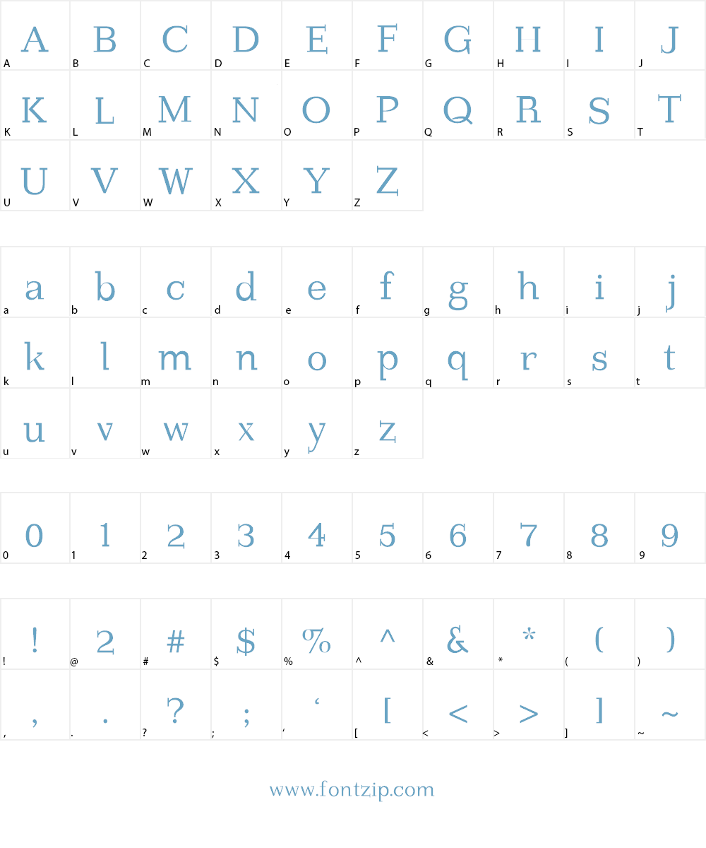 Imprimerie Font Character