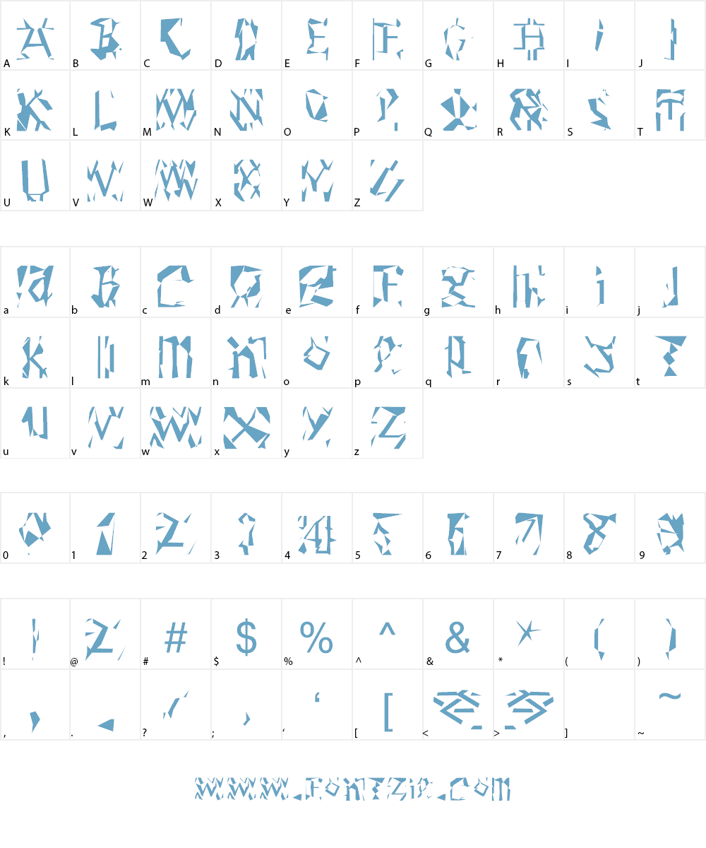 Modern Runes Font Character