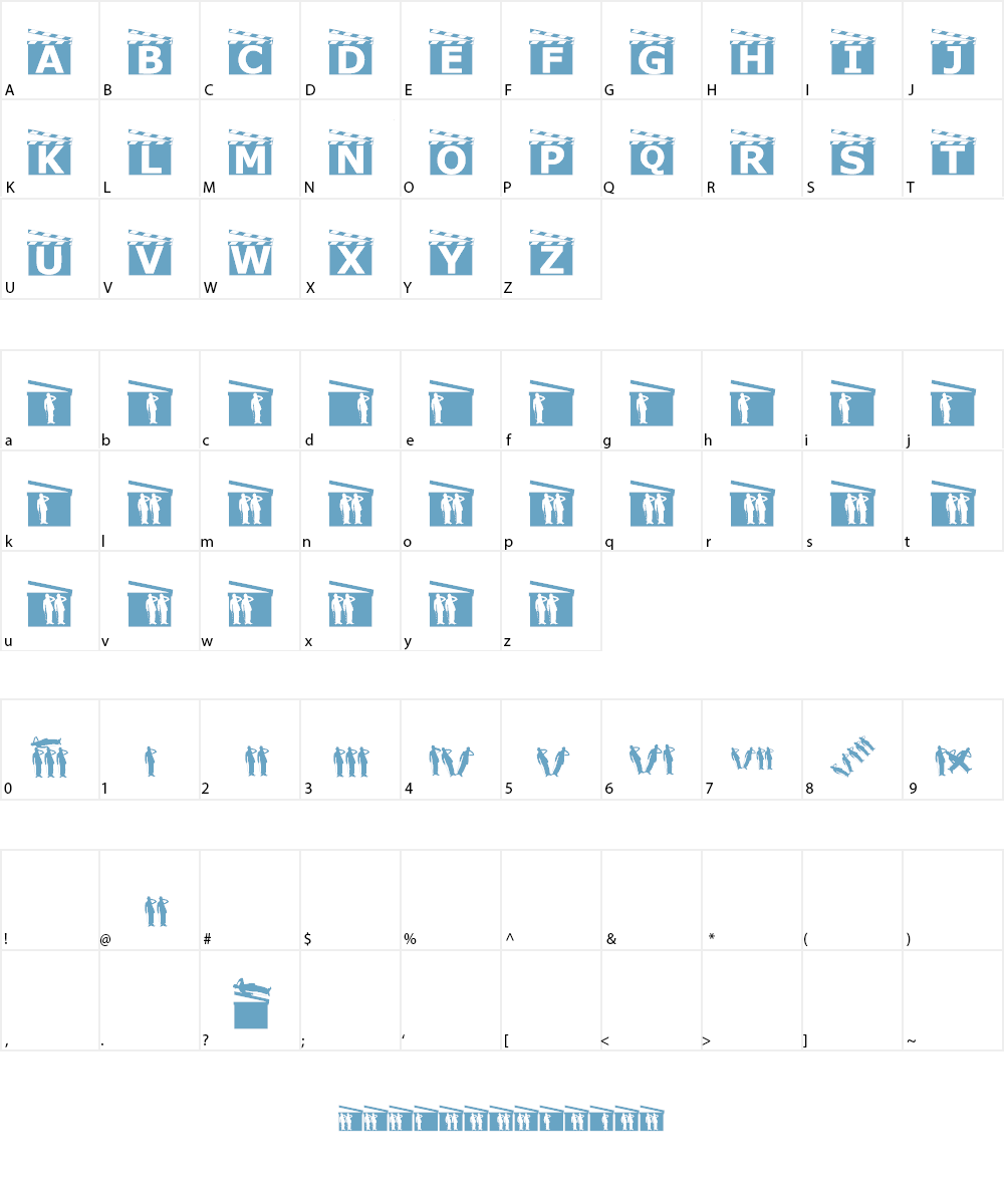 Movie Boards Font Character