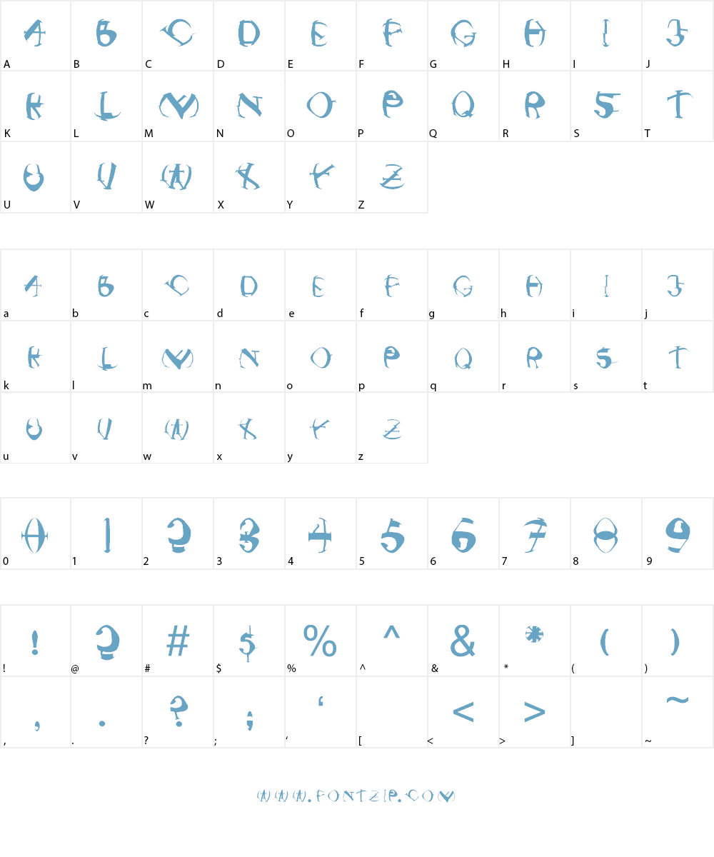 Non Commercial Font Character