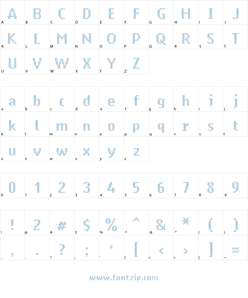 Ring Matrix Font Character