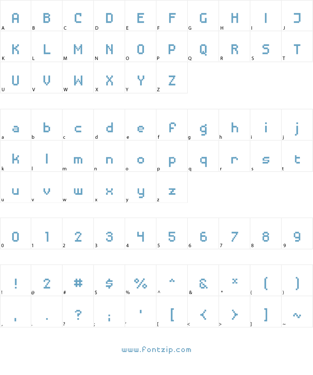 Disposable Droid BB Font Character