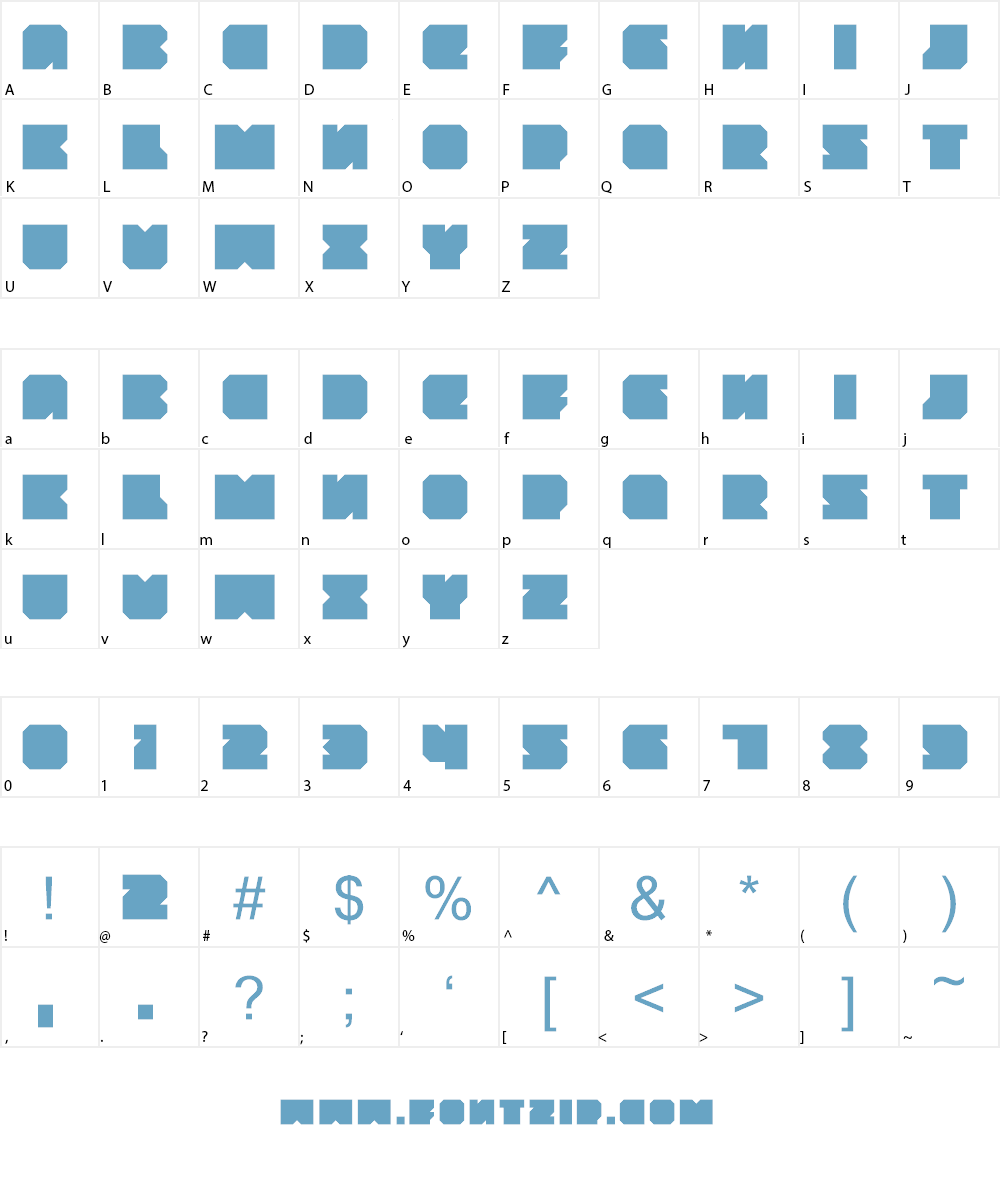 throwback Font Character