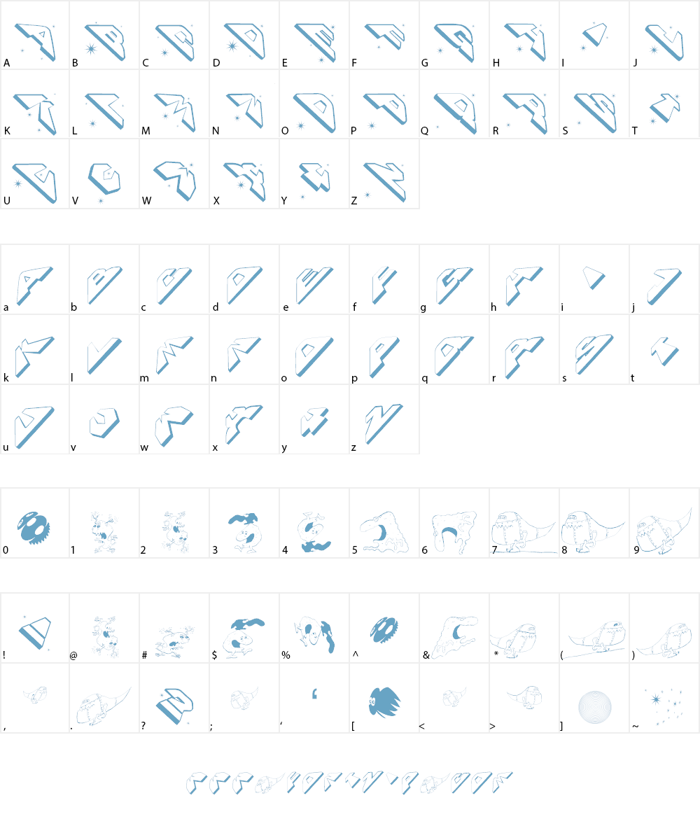 SpaceAttacks Font Character