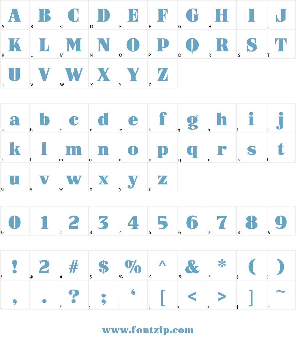 ARB-187 Moderne Caps AUG-47 CAS Font Character