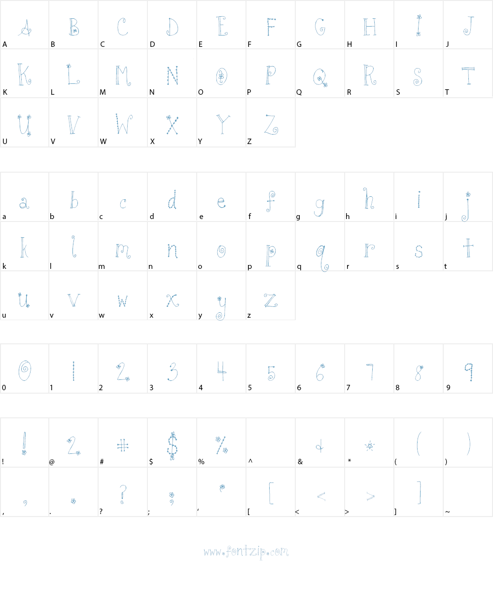 Tuna and Hot Dogs on Rye Font Character