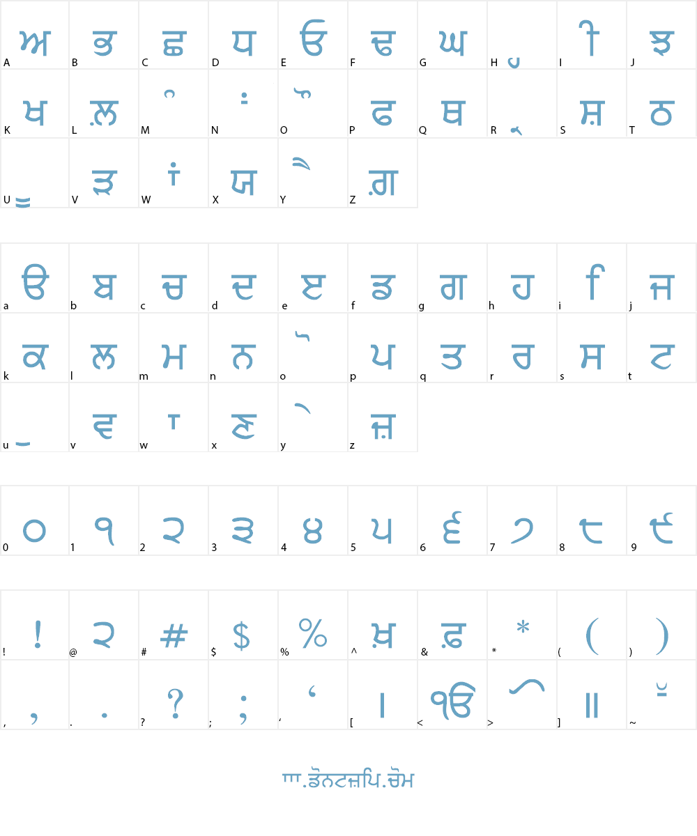 GurbaniAkharHeavy Font Character