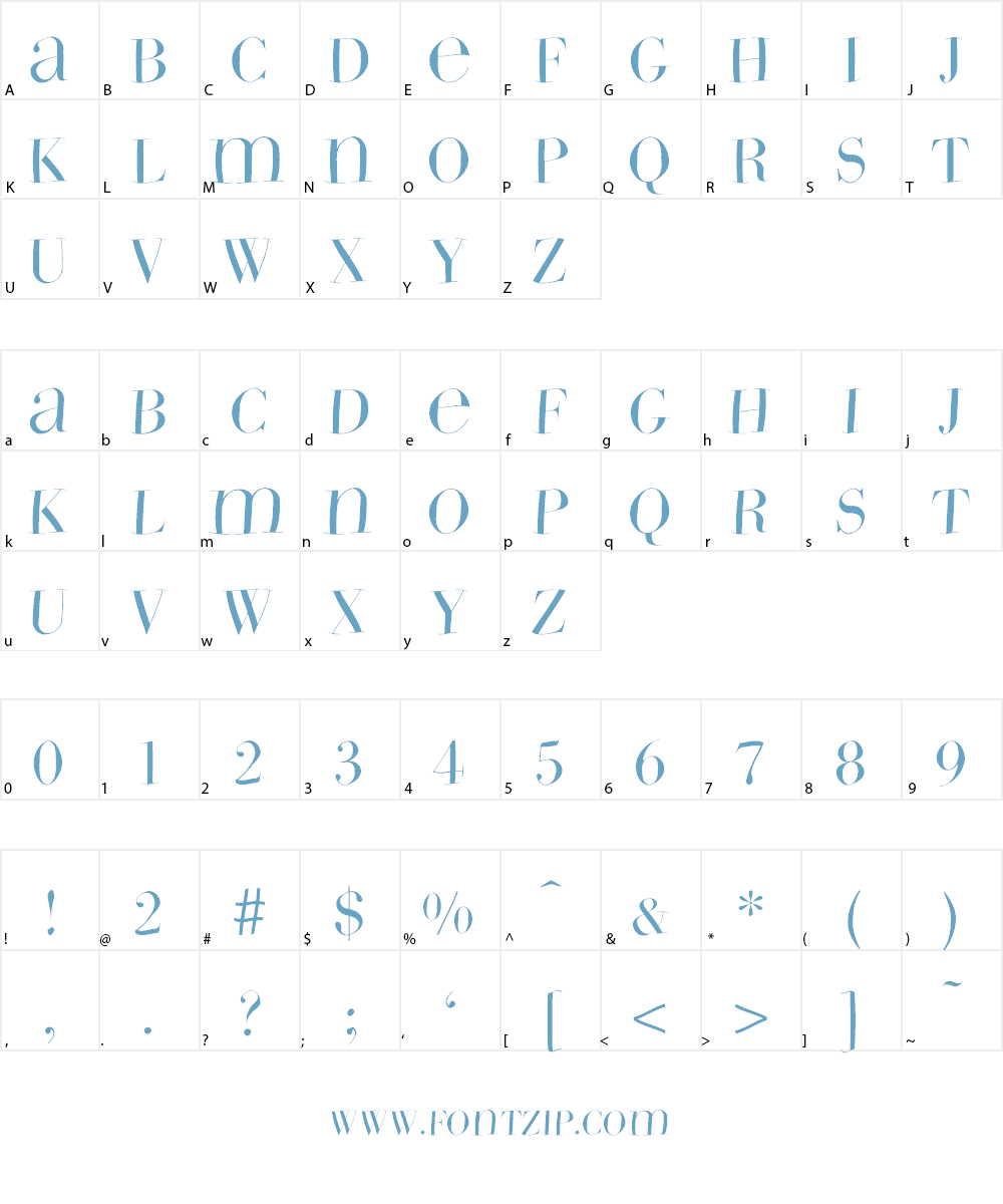 WildBradoni Font Character