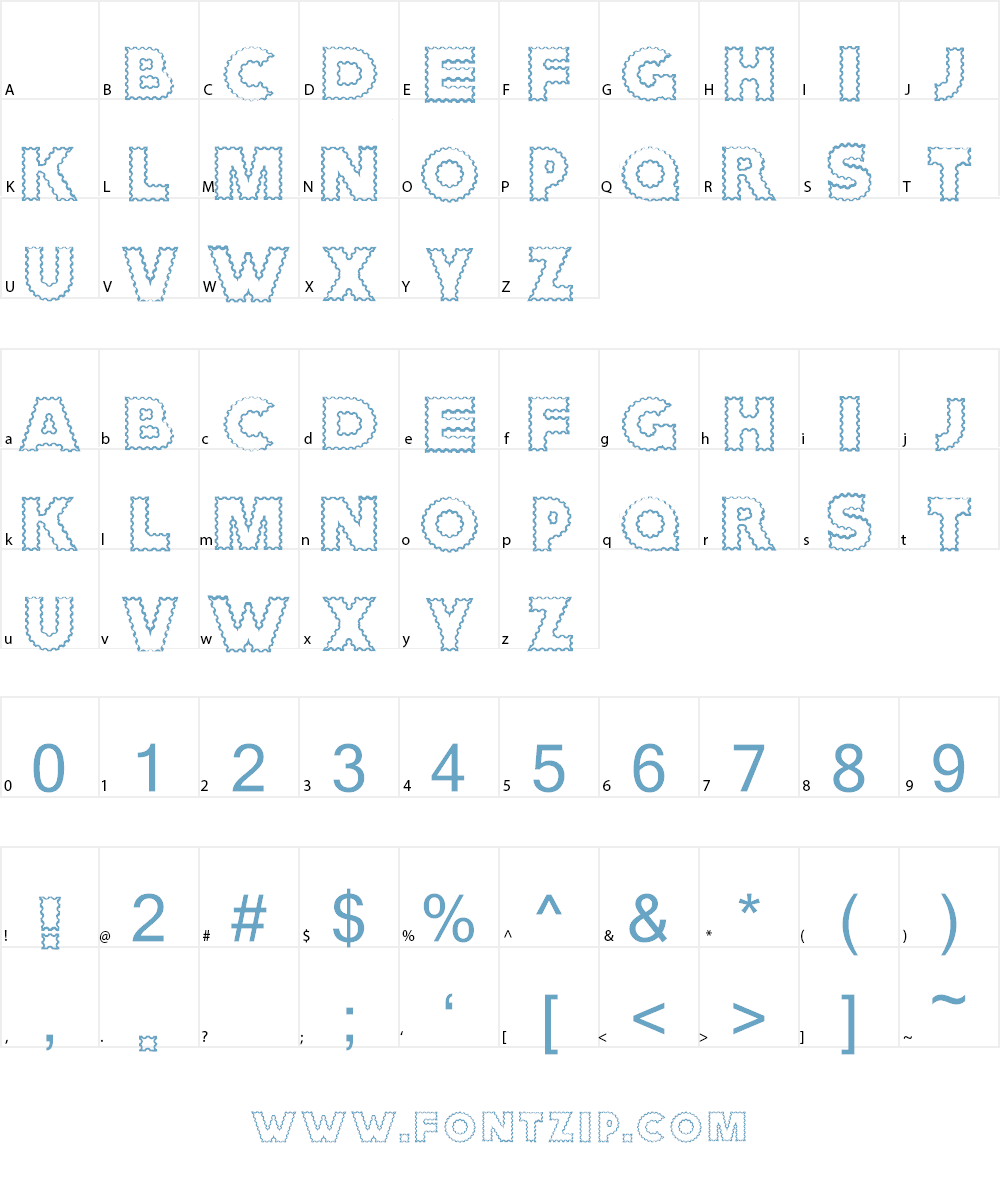 ZagZag Font Character