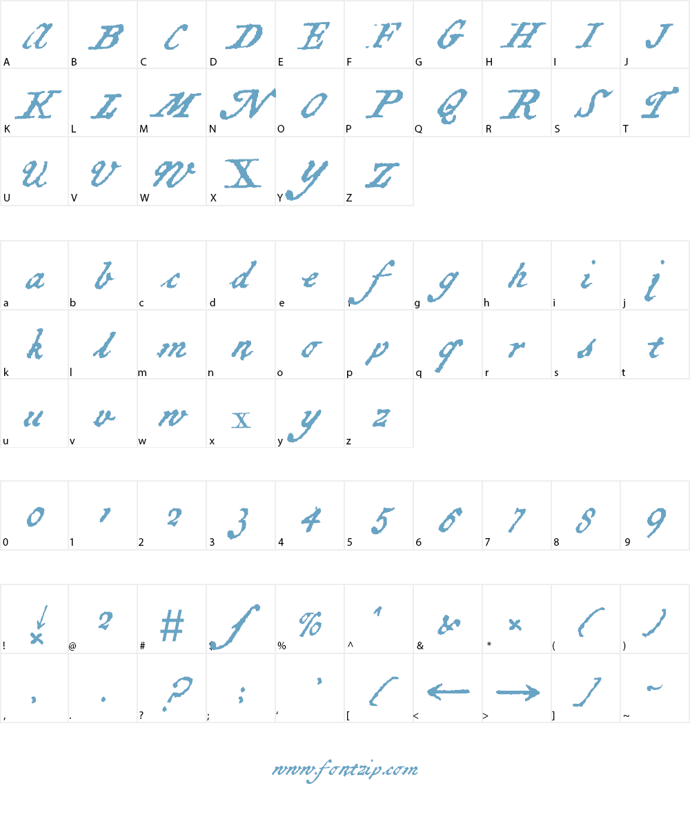Black Sam's Gold Font Character