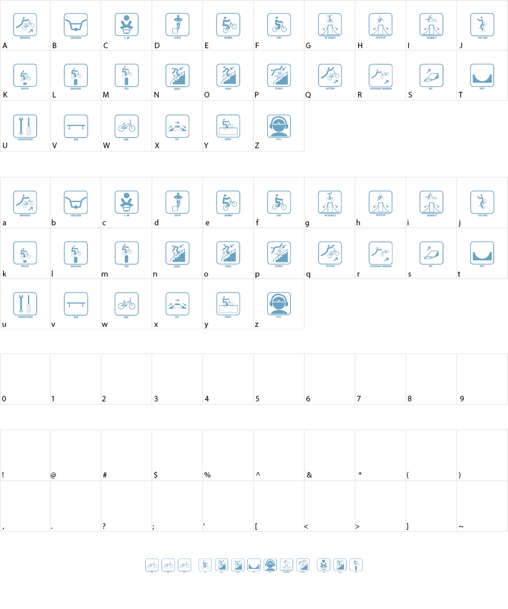 ICONO BMX Font Character